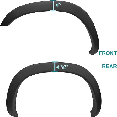 توليف المواصفات 4 PC Front + خلفية OE Fender Fender Flares متوافقة مع 2002-2008 Dodge RAM 1500 ، 2003-2009 RAM 2500 3500 6.5 'Bed in Saudi Arabia