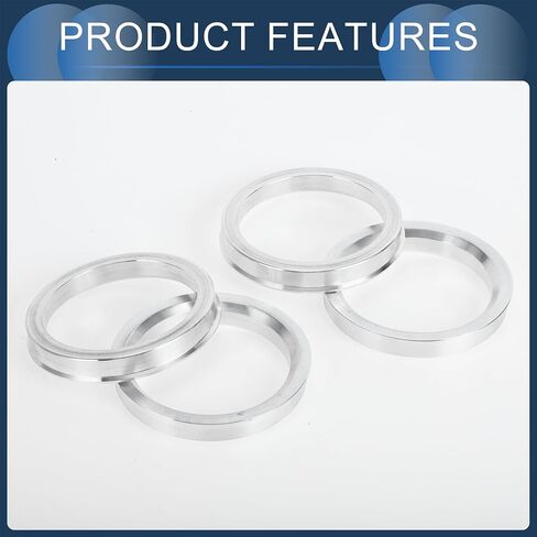 Hub Centric Rings, 64.1mm ID to 72.6mm OD Vehicle Wheel Hubrings Aluminum Alloy, 4 Pcs in Saudi Arabia