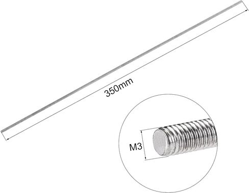 uxcell 5Pcs M3 x 140mm Fully Threaded Rod 304 Stainless Steel Right Hand Threads in Saudi Arabia