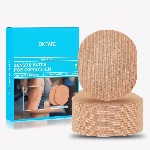 طيب بقع لاصقة شريطية لـ Medtronic Guardian وغيرها من أجهزة الاستشعار ، وبقع CGM المقاومة للماء ، و Sweatproof ، وبقع مستشعر طويلة 15 قطعة ، بيج in Saudi Arabia