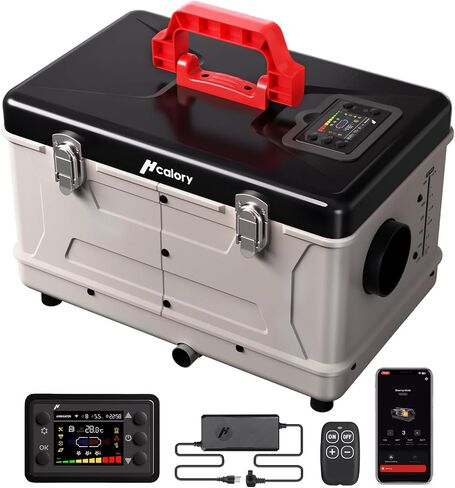 8KW Diesel Heater, 5L Toolbox Compact 2S Portable Parking Diesel Air Heater 110V/12/24V All in One with App Control, Altitude Mode and Automatic Start and Stop for RV Garage Camper Grey 2025 Upgraded in Saudi Arabia