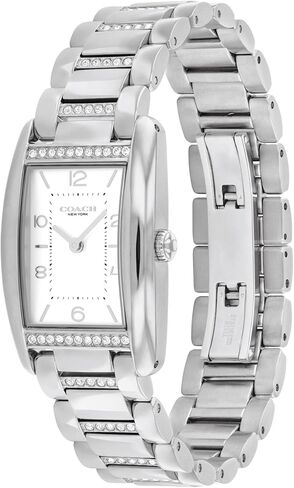 ساعة كوتش ريس النسائية - ساعة كوارتز تانك 2 ساعة مع سوار مرصع بالكريستال - مقاومة للماء حتى عمق 3 ATM/30 مترًا - هدية لها - ساعة عصرية متميزة لكل مناسبة - 24 ملم in Kuwait