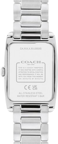 ساعة كوتش ريس النسائية - ساعة كوارتز تانك 2 ساعة مع سوار مرصع بالكريستال - مقاومة للماء حتى عمق 3 ATM/30 مترًا - هدية لها - ساعة عصرية متميزة لكل مناسبة - 24 ملم in Kuwait