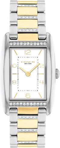 ساعة كوتش ريس النسائية - ساعة كوارتز تانك 2 ساعة مع سوار مرصع بالكريستال - مقاومة للماء حتى عمق 3 ATM/30 مترًا - هدية لها - ساعة عصرية متميزة لكل مناسبة - 24 ملم in Kuwait