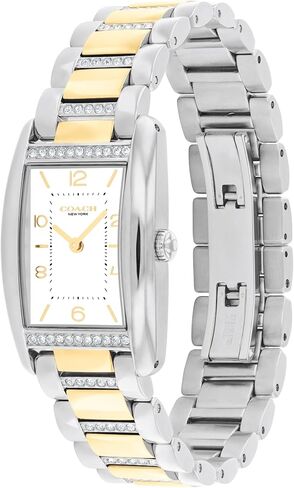 ساعة كوتش ريس النسائية - ساعة كوارتز تانك 2 ساعة مع سوار مرصع بالكريستال - مقاومة للماء حتى عمق 3 ATM/30 مترًا - هدية لها - ساعة عصرية متميزة لكل مناسبة - 24 ملم in Kuwait