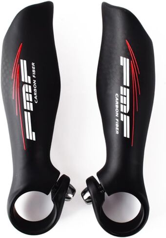 Carbon Bicycle Bar Ends - Ergonomic Thumb Rest & Grip Optimization - 22.2mm Clamp - for MTB/Road Bikes (Black) in Kuwait