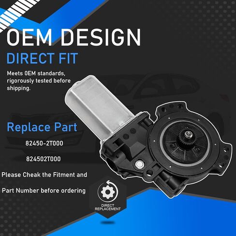 Power Window Motor Front Left Regulator Compatible with 2011-2015 Kia Optima Replaces 82450-2T000 824502T000 in Saudi Arabia