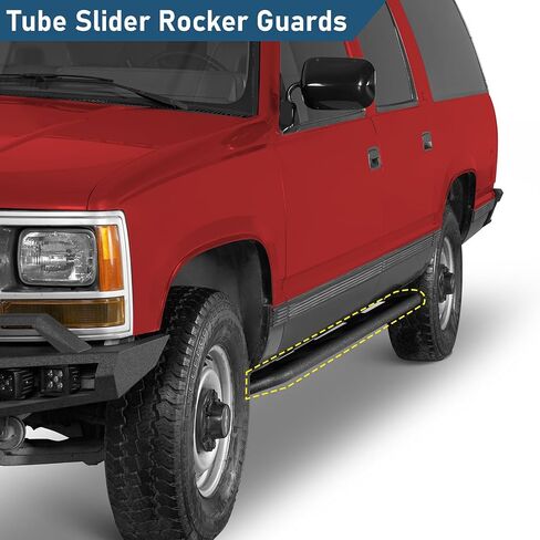 Hoke Road Suburban Rock Slider Door Armor Side Armors متوافق مع Chevy Suburban 1992-1999 (باستثناء K2500 Suburban) ، حانات NERF على الطرق الوعرة الأنبوبية in Kuwait