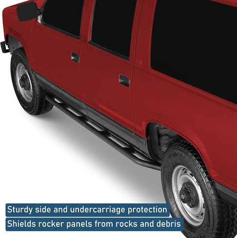 Hoke Road Suburban Rock Slider Door Armor Side Armors متوافق مع Chevy Suburban 1992-1999 (باستثناء K2500 Suburban) ، حانات NERF على الطرق الوعرة الأنبوبية in Kuwait