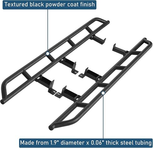 Hoke Road Suburban Rock Slider Door Armor Side Armors متوافق مع Chevy Suburban 1992-1999 (باستثناء K2500 Suburban) ، حانات NERF على الطرق الوعرة الأنبوبية in Kuwait
