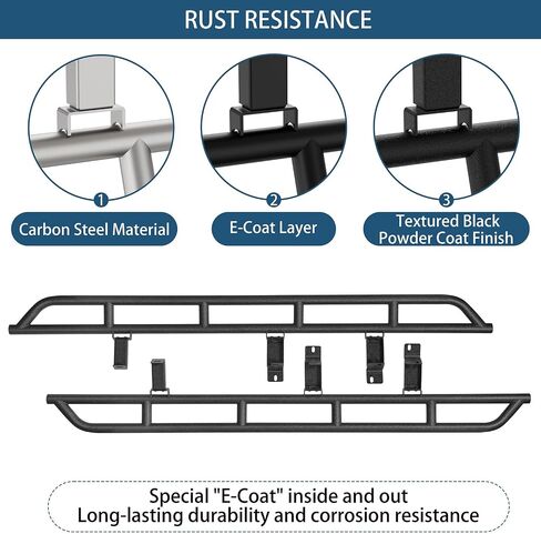 Hoke Road Suburban Rock Slider Door Armor Side Armors متوافق مع Chevy Suburban 1992-1999 (باستثناء K2500 Suburban) ، حانات NERF على الطرق الوعرة الأنبوبية in Kuwait