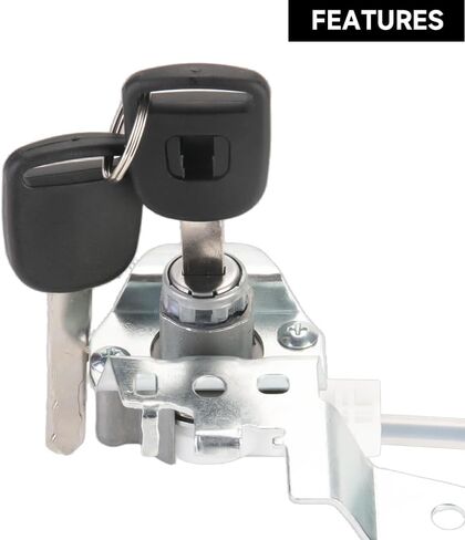 كابل أسطوانة قفل الباب الأمامي مع مفاتيح Honda CR-V 2007-2011 | 2 مفاتيح ، نغمة فضية | أسطوانة قفل الباب الجانبي الأيسر تحل محل 72185-SWA-A01 ، 72185SWAA01 in Saudi Arabia
