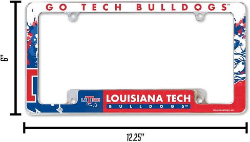 Rico Industries NCAA Michigan Tech Huskies Primary 12" x 6" Chrome All Over Automotive License Plate Frame for Car/Truck/SUV in Saudi Arabia
