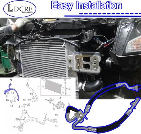 A/C تكييف الهواء ضاغط مكثف مجموعة أنابيب خرطوم ، يناسب 2015-2020 Chevy Trax 1.4L ، 2013-2015 Buick Encore 1.4L ، خط الضغط العالي ، استبدل 42588256 ، 95376436 ، 42366105 ، 95080777 in Saudi Arabia