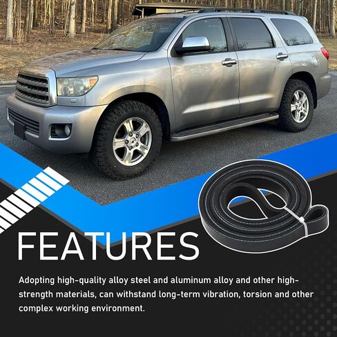 90K-38488 Serpentine Drive Belt Belt Telectioner Pulley Pulley حزام الحزام المتوافق مع 1998-2009 Toyota Land Cruiser Tundra Sequoia 4runner Lexus SC400 LS430 LX470 استبدال 90K38488888888888880 in Saudi Arabia