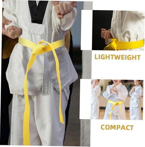 Colored Taekwondo Belt for Martial Arts Training Cotton Waist Belt for Men and Women Multi-functional Taekwondo Performance Accessory for Karate and Use in Saudi Arabia