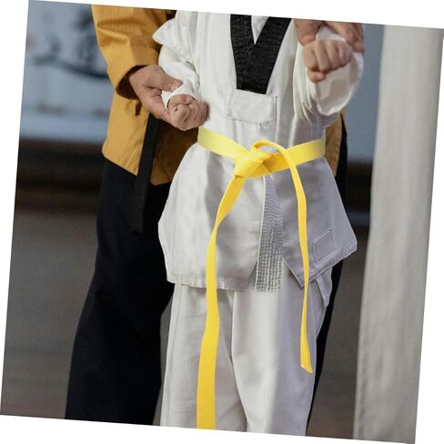 Colored Taekwondo Belt for Martial Arts Training Cotton Waist Belt for Men and Women Multi-functional Taekwondo Performance Accessory for Karate and Use in Saudi Arabia