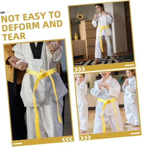 Colored Taekwondo Belt for Martial Arts Training Cotton Waist Belt for Men and Women Multi-functional Taekwondo Performance Accessory for Karate and Use in Saudi Arabia