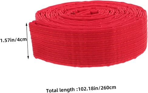 Taekwondo Belt for Training and Competition for All Material for Comfort Vibrant Red Color for Sparring Karate Kickboxing and in Saudi Arabia
