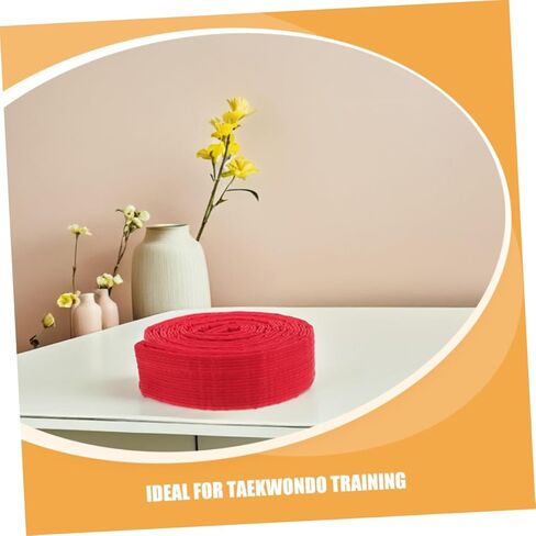 Taekwondo Belt for Training and Competition for All Material for Comfort Vibrant Red Color for Sparring Karate Kickboxing and in Saudi Arabia