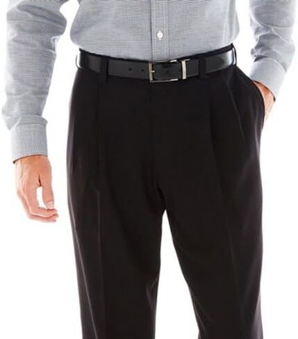 Haggar Men's Eclo Repreve Stria Pleat Front Dress Pant in Saudi Arabia