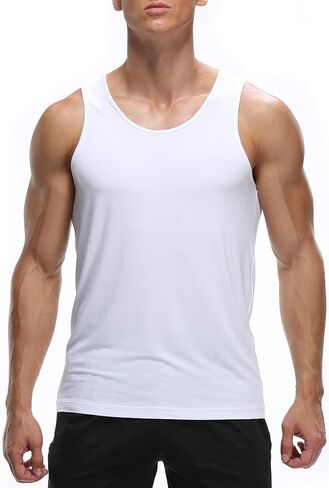 COLORFULLEAF Men's Tank Top Undershirt Bamboo Rayon Undershirts Moisture-Wicking Cool Slim Fit A-Shirts for Men in Saudi Arabia