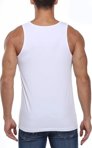 COLORFULLEAF Men's Tank Top Undershirt Bamboo Rayon Undershirts Moisture-Wicking Cool Slim Fit A-Shirts for Men in Saudi Arabia