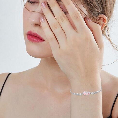 Axolotl Bracelet 925 Sterling Silver Newt Bracelet Pink Axolotl Adjustable Bracelet Animal Bracelet for Women Mexican Salamande Axolotl Jewelry Gifts for Teen Girls in Kuwait