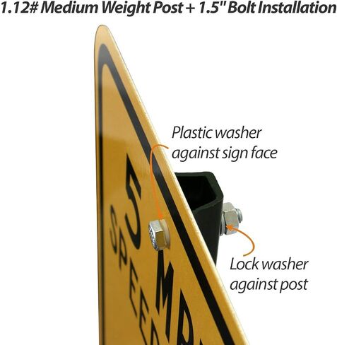 SmartSign - K-KIT2 Post Attachment Kit - 2 Bolts for Heavy Duty Posts and 2 Bolts for Economy Posts | 2.5" x 0.3125" Bolt Kit - Updated in Saudi Arabia