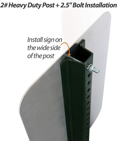 SmartSign - K-KIT2 Post Attachment Kit - 2 Bolts for Heavy Duty Posts and 2 Bolts for Economy Posts | 2.5" x 0.3125" Bolt Kit - Updated in Saudi Arabia