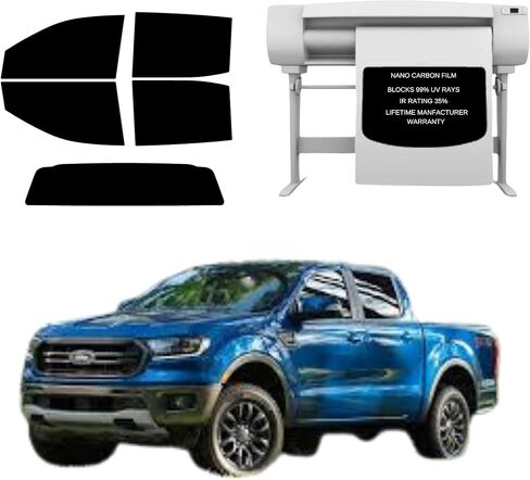 Precut Tint Kit Film Nano Carbon Film for Ford Ranger 2017-2022 جميع الأطراف و Soild Window Computer Cuper in Kuwait