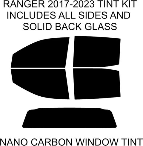 Precut Tint Kit Film Nano Carbon Film for Ford Ranger 2017-2022 جميع الأطراف و Soild Window Computer Cuper in Kuwait