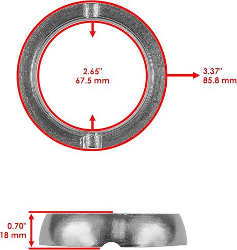 Caltric Muffler Donut Gasket Seal Compatible with Arctic Cat F5 F6 F7 Firecat 500 600 700 2003-2006 in Saudi Arabia