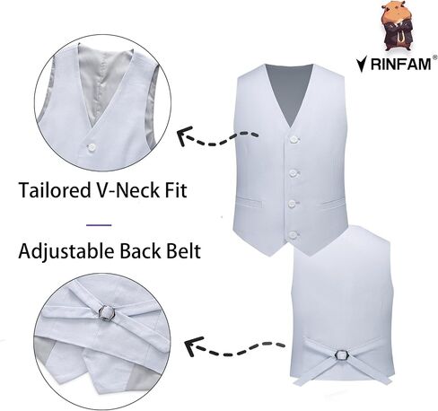Boys Linen Suit 3 Piece Blazer Vest Pants Kids Wedding Graduation Communion Beige Tan Cream Blue Grey Sizes 4-18 in Saudi Arabia