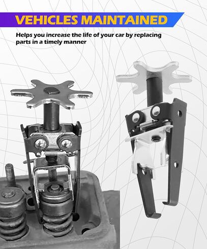Spring Compressor Tool,Car Accessories Valve Spring Compressor,Automotive Tools,Valve Spring Tool Removes Value Springs Without Remove Cylinder Head,Universal Fit for Most Car,Van,Truck in Saudi Arabia