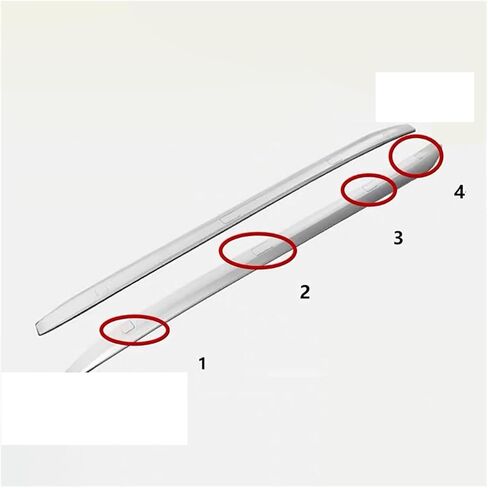 Luggage Rack Cover 2Pcs Car Roof Rack Cover Rail End Shell Cap Replacement Fit for Toyotaa Highlander 2015-2021 Accessories Usefulness (Color : Position 2, Size : 1) in Saudi Arabia