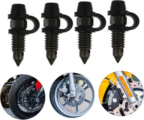 4 Sets Motorcycle Brake Bleeder Screw with Dust Caps for Caliper and Pump Maintenance in Saudi Arabia