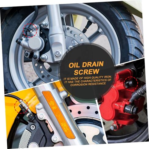 4 Sets Motorcycle Brake Bleeder Screw with Dust Caps for Caliper and Pump Maintenance in Saudi Arabia