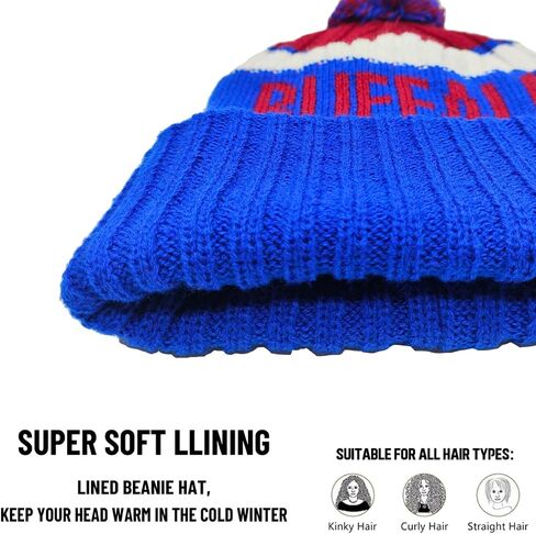 Minnesota Beanie Knit Hat with Pom Winter Cuffed Cap Sport Fans Gift in Saudi Arabia
