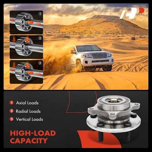 A-Premium 2 X Work Wheel Bearing and Hub Assembly مع 5-Lug متوافق مع Acura RL 2005-2012 ، AWD فقط in Kuwait