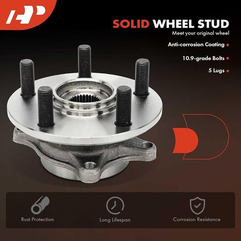 A-Premium 2 X Work Wheel Bearing and Hub Assembly مع 5-Lug متوافق مع Acura RL 2005-2012 ، AWD فقط in Kuwait
