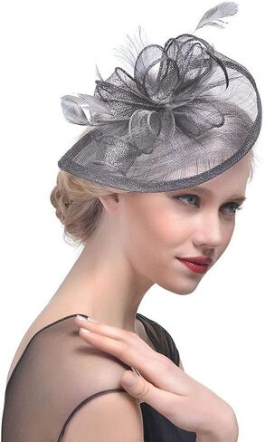 Orcle Sinamay Fascinator Pillbox Hat Headband Hair Clip for Cocktail Tea Party in Kuwait