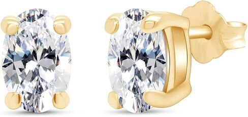 1.60ct Moissanite Stud Earrings for Women, D Color VVS1 Clarity Solitaire Moissanite Oval Cut Earrings 18K Gold Plated S925 Sterling Silver Classic Moissanite Jewelry Gifts for Women Mom Wife in Saudi Arabia