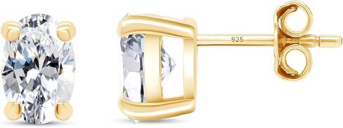 1.60ct Moissanite Stud Earrings for Women, D Color VVS1 Clarity Solitaire Moissanite Oval Cut Earrings 18K Gold Plated S925 Sterling Silver Classic Moissanite Jewelry Gifts for Women Mom Wife in Saudi Arabia