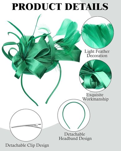 JaGely 6 Pack Fascinators Hats for Women Garden Tea Party Hats Bulk Vintage Multipack Derby Wedding Flower Cocktail Mesh Feathers Hair Clip for Christmas Party (Purple, Black, Gold, Green, Navy, Pink) in Saudi Arabia