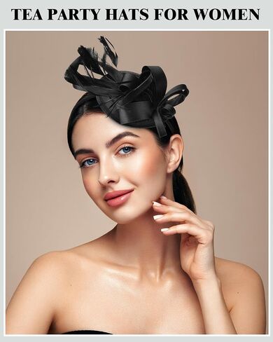 JaGely 6 Pack Fascinators Hats for Women Garden Tea Party Hats Bulk Vintage Multipack Derby Wedding Flower Cocktail Mesh Feathers Hair Clip for Christmas Party (Purple, Black, Gold, Green, Navy, Pink) in Saudi Arabia