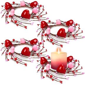 Jansun 4 PCS Fall Candle Rings ، Maple Maple Leaving Pumpkins الزخرفة الزخرفية للديكور المنزلي الخريف عيد الشكر القساوسة المركزية وإعدادات المزرعة المزرعة in Kuwait