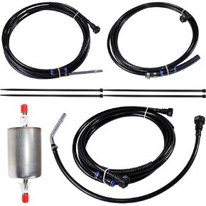 طقم FL-FG0053 خطوط الوقود متوافقة مع Chevy Silverado 1500 2500 GMC Sierra 1500 1999-2003 4.8L 5.3L 6L 8.1L شاحنات بيك آب استبدال FL-FG0053 FG0053 NFR0003 NYLON FUEL LINERS KIT KIT in Kuwait