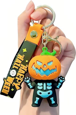 Funny Cute Keychain for Halloween Charms for Bag Purse Halloween Basket Stuffers Key Chain Gifts for Kids in Kuwait