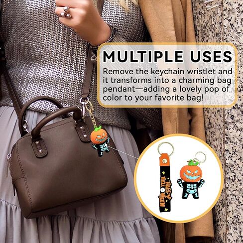 Funny Cute Keychain for Halloween Charms for Bag Purse Halloween Basket Stuffers Key Chain Gifts for Kids in Kuwait